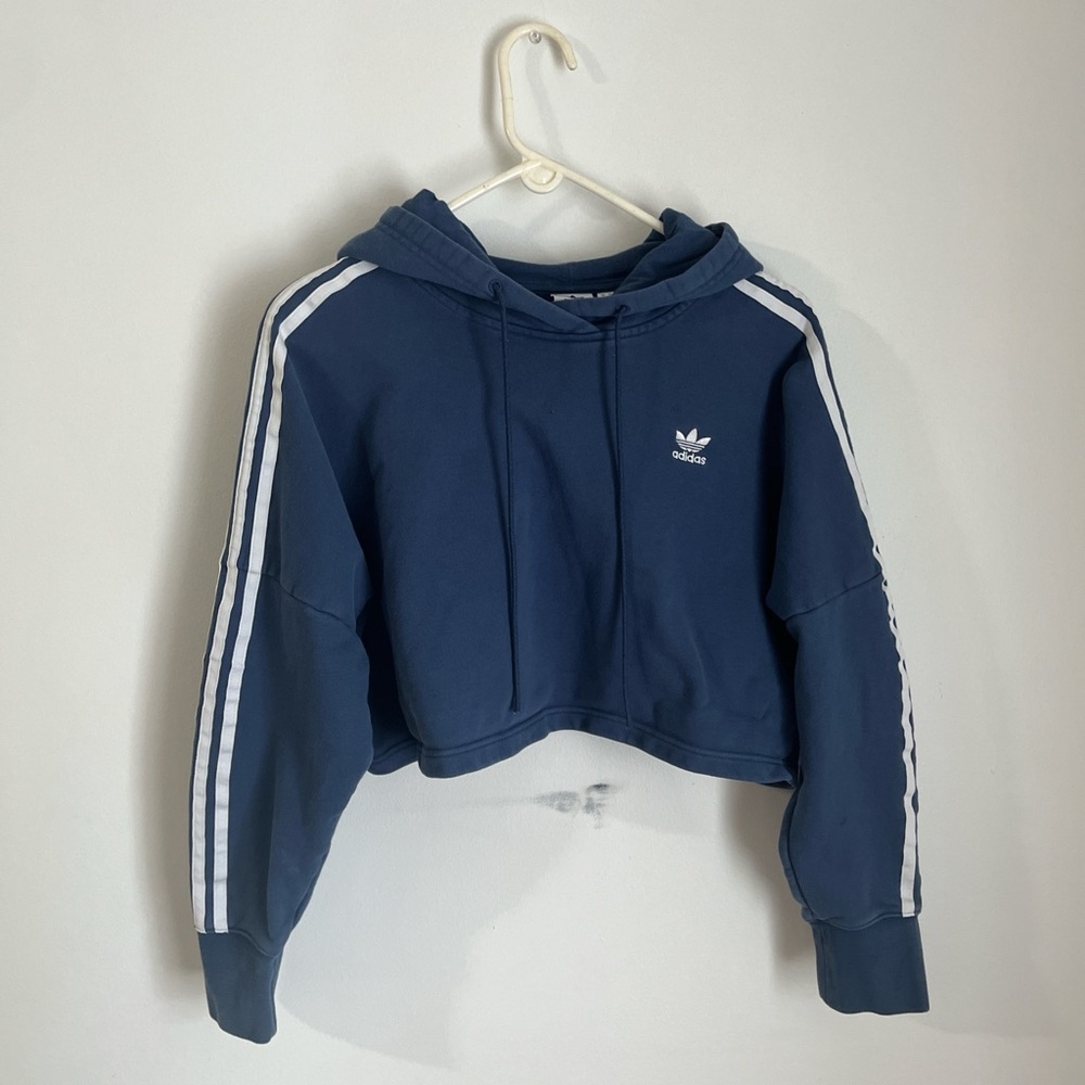Adidas Navy Hoodie with Logo